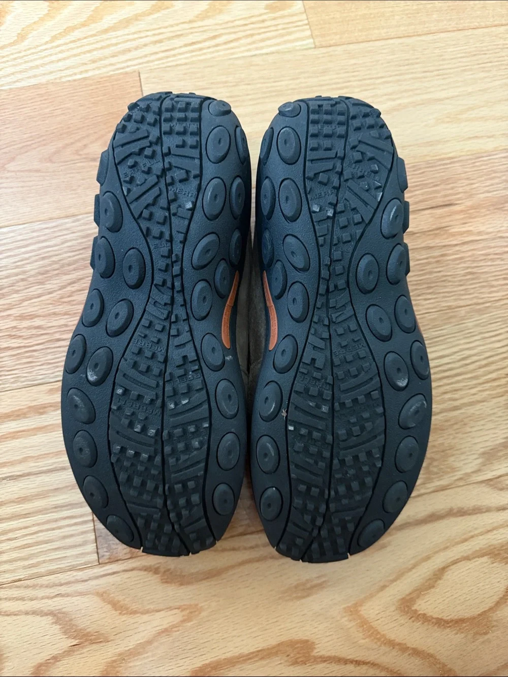 Merrell Slip-On Suede Loafers in Brown with Black Accents